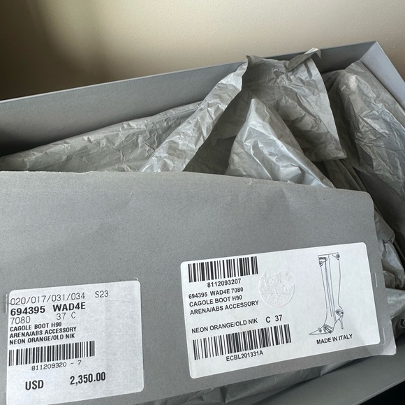 Balenciaga Cagole Boot Neon Orange - Picture 14 of 16